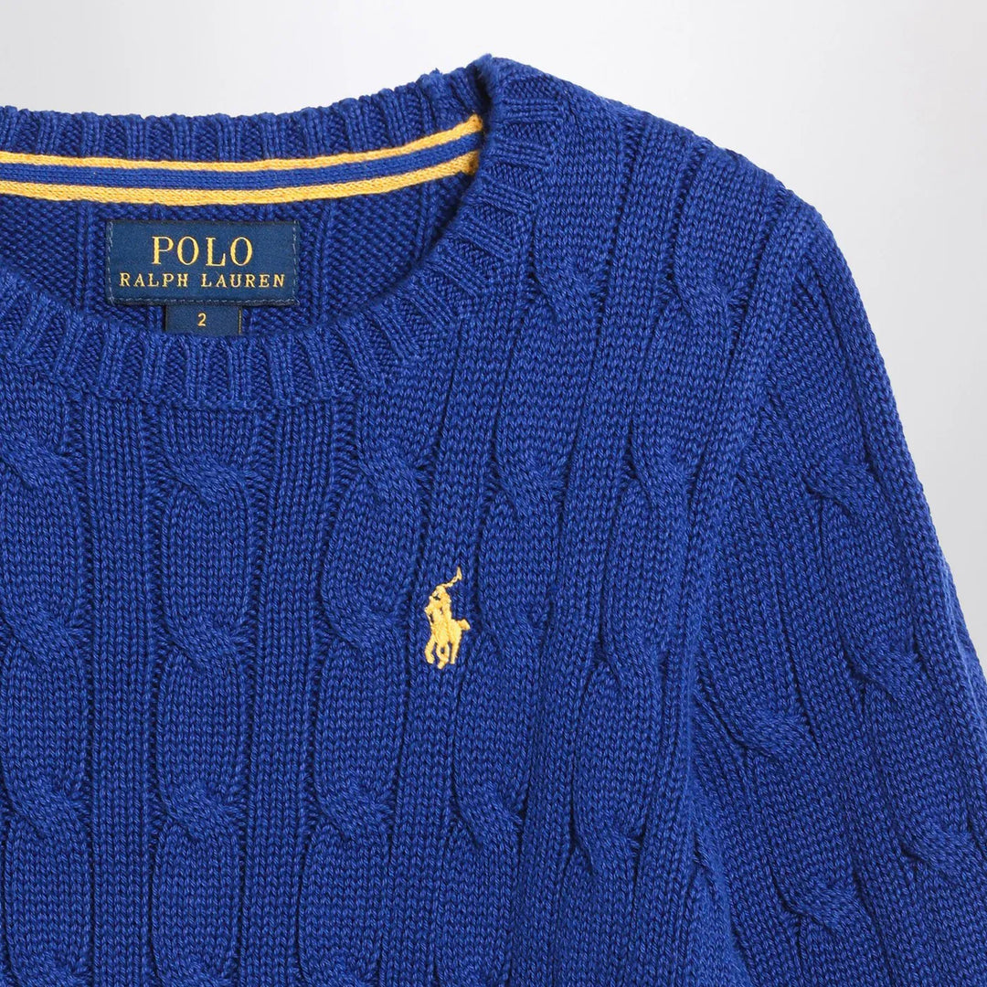 Polo Ralph Lauren - Bright blue cable-knit crewneck sweater Brand Shirts &amp; Tops