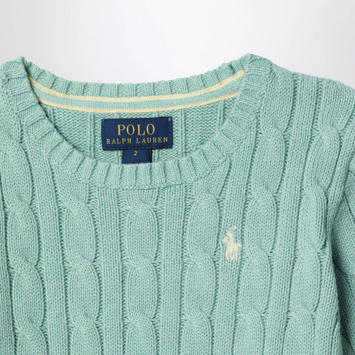 Polo Ralph Lauren - Celadon green cable knit cotton jumper Brand Shirts &amp; Tops
