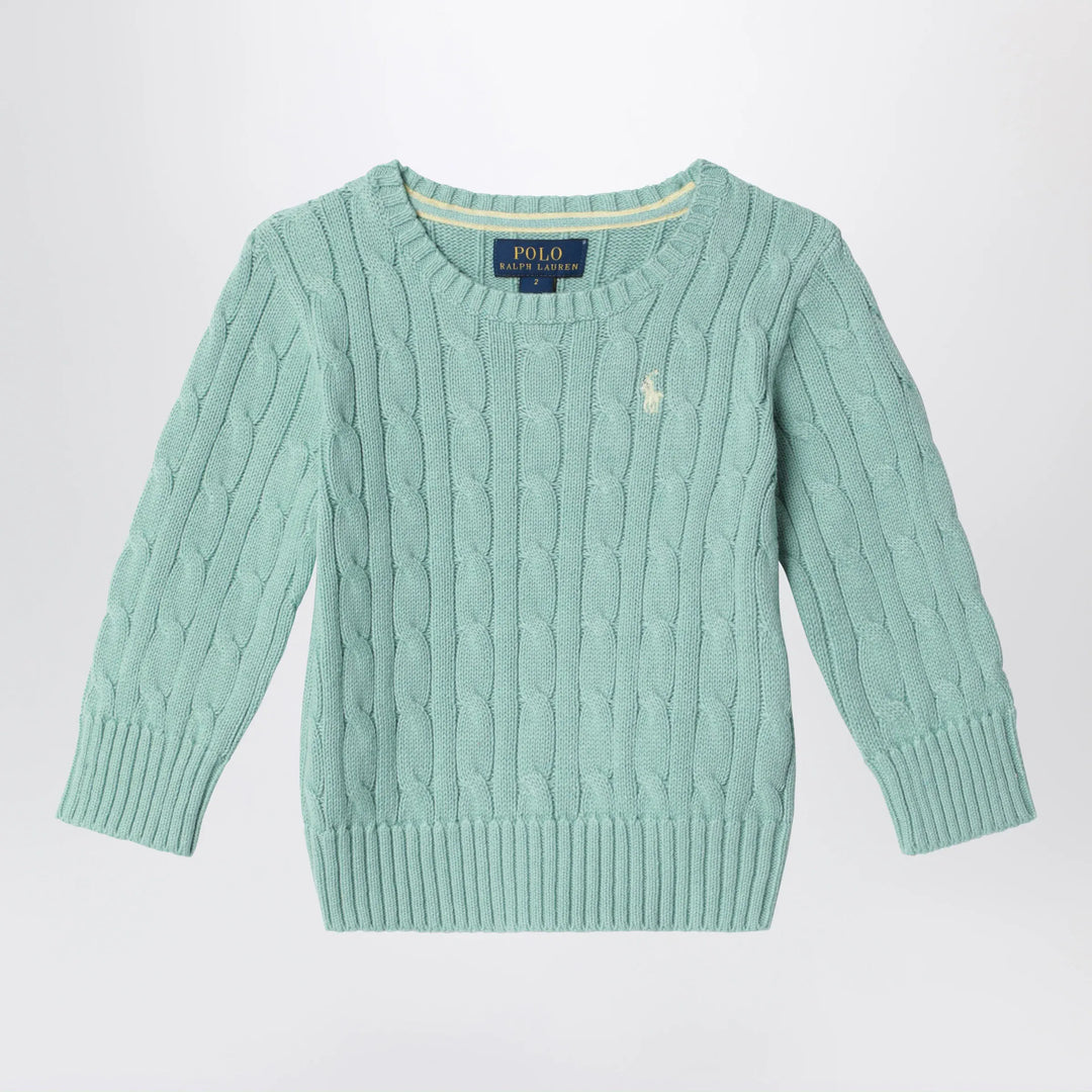 Polo Ralph Lauren - Celadon green cable knit cotton jumper Brand Shirts &amp; Tops 2