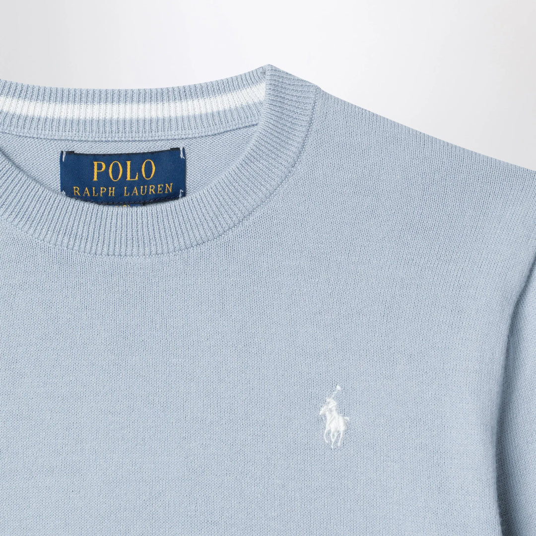Polo Ralph Lauren - Light blue cotton crew-neck sweater Brand Shirts &amp; Tops