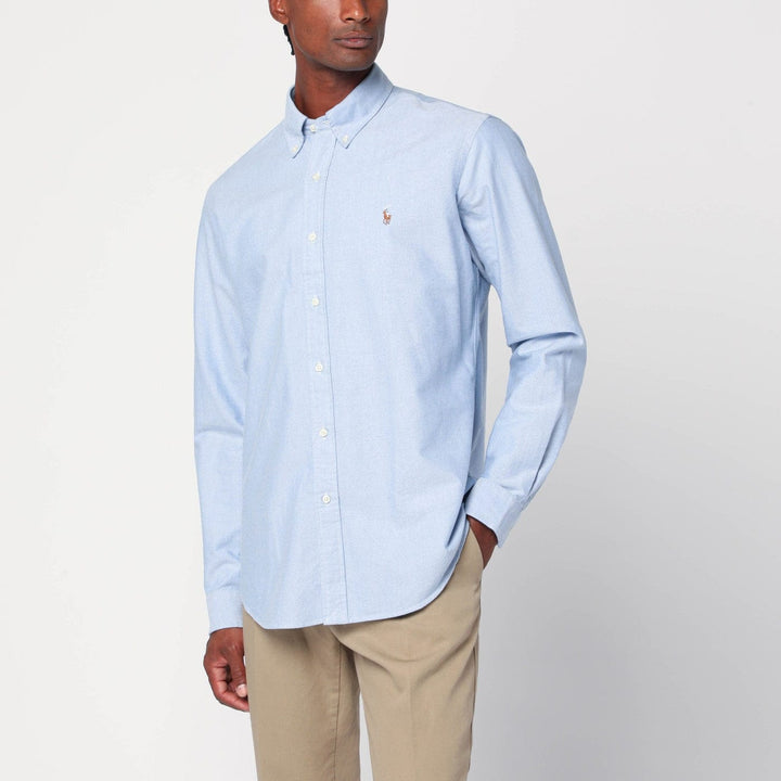 Shirts &amp; Tops Polo Ralph Lauren - Light blue Oxford shirt Custom-fit Brand
