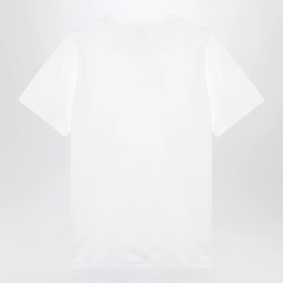 Polo Ralph Lauren - T-shirt white in cotton Custom Slim-Fit Brand Shirts &amp; Tops