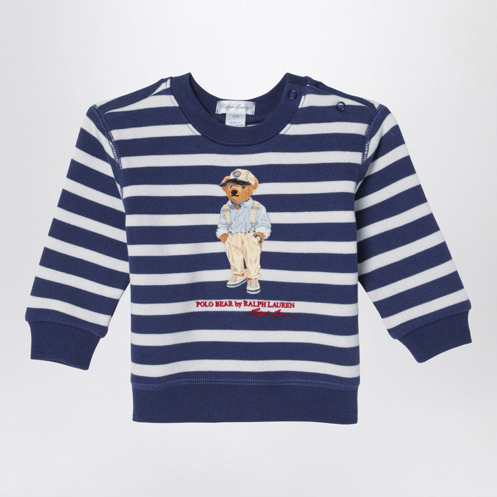 Shirts &amp; Tops Polo Ralph Lauren - White/navy blue striped sweatshirt with print Brand