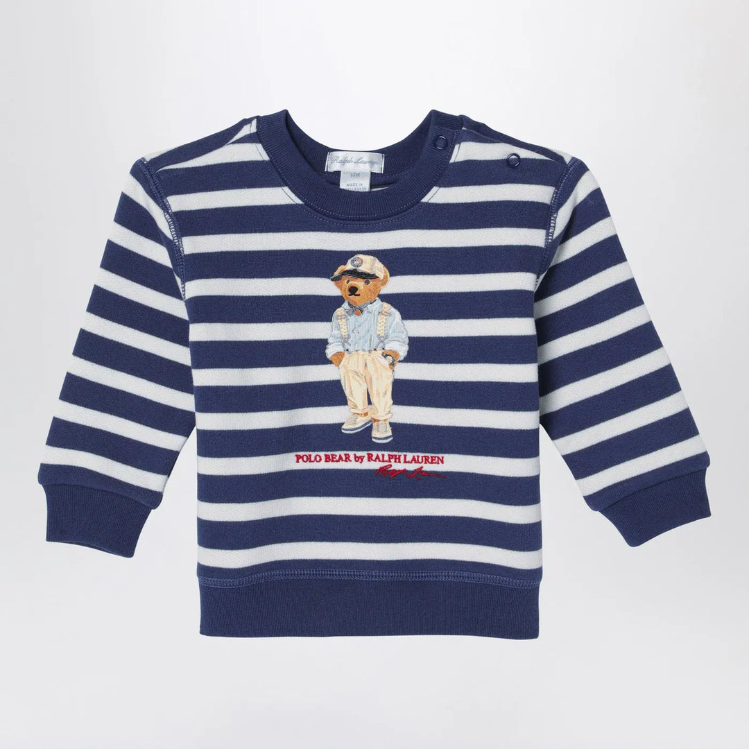 Polo Ralph Lauren - White/navy blue striped sweatshirt with print Brand Shirts &amp; Tops 3