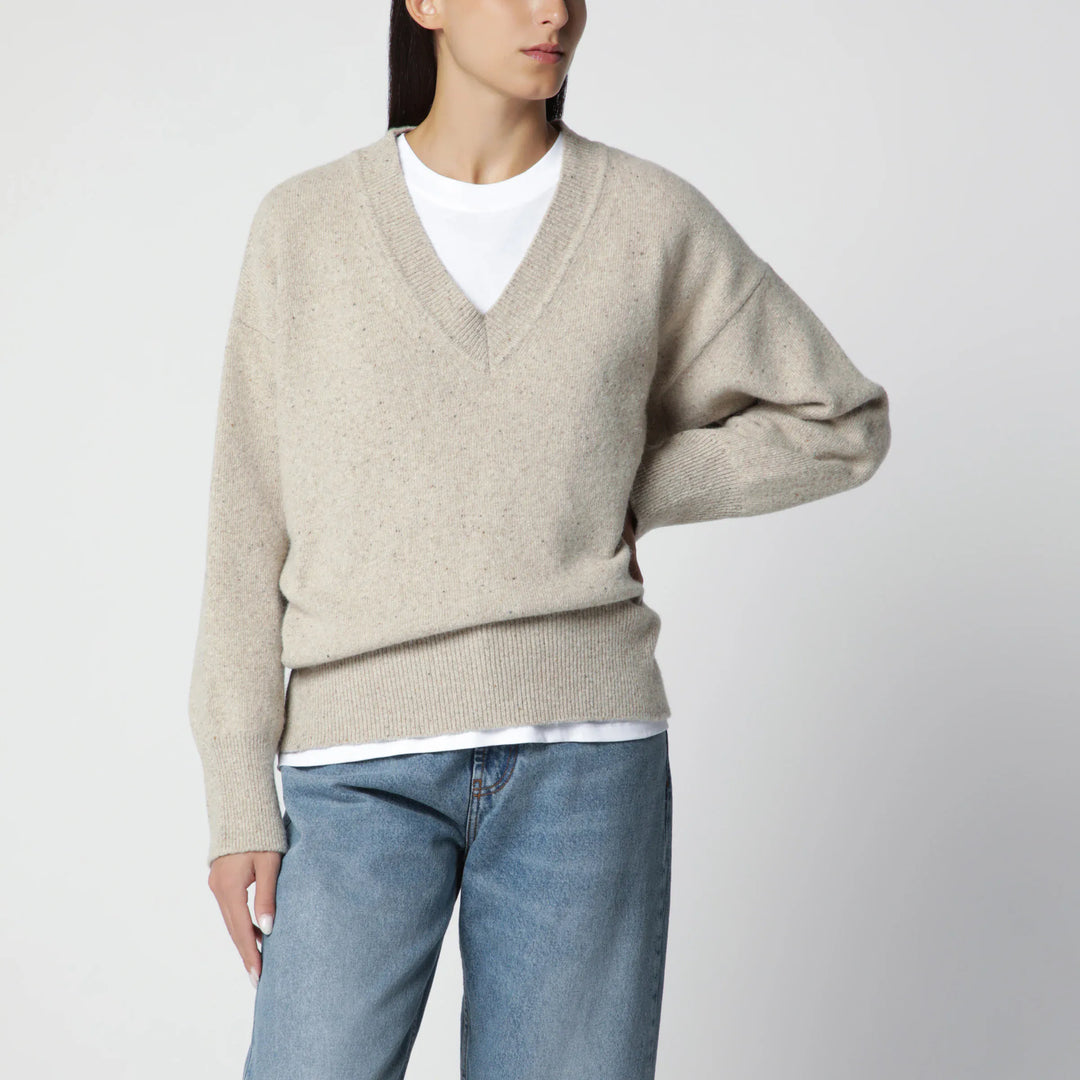 Róhe - Beige mélange wool-blend sweater Brand Shirts &amp; Tops 38  FR