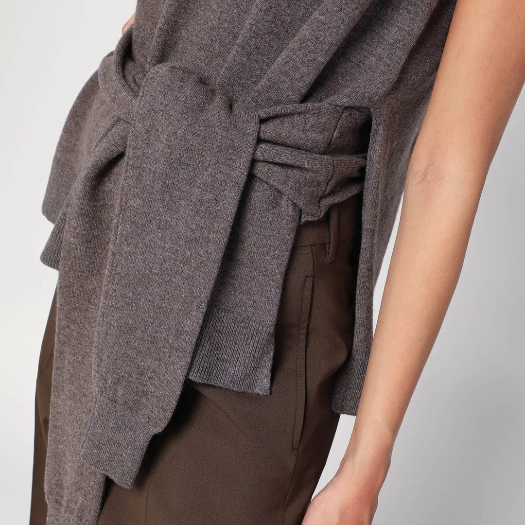 Róhe - Double-layer taupe mélange sweater Brand Shirts &amp; Tops