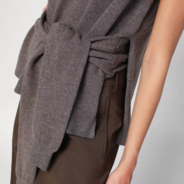 Róhe - Double-layer taupe mélange sweater Brand Shirts &amp; Tops
