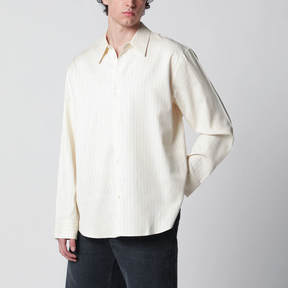 STUDIO NICHOLSON - Striped cotton-blend shirt Brand Shirts & Tops M