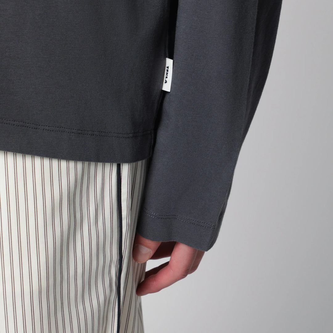 Tekla - Black washed long-sleeve T-shirt Brand Shirts &amp; Tops