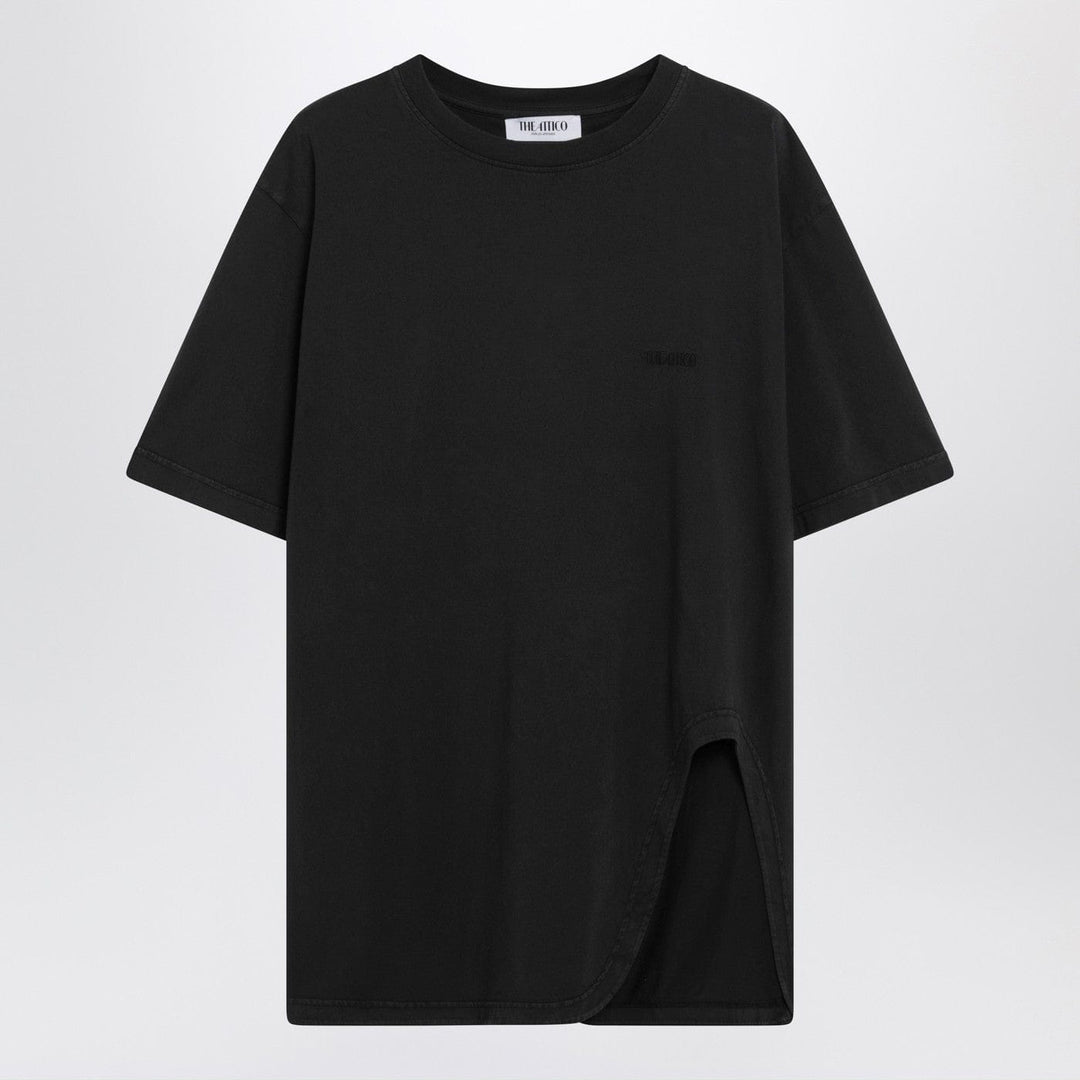 Shirts & Tops The Attico - Black washed T-shirt with shaped hem Brand