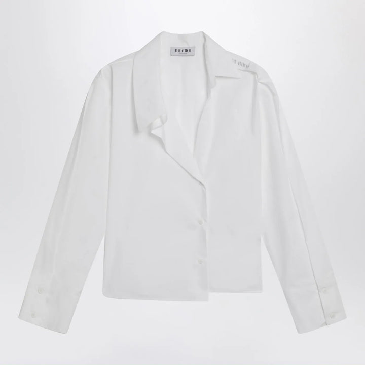 The Attico - White asymmetric cotton shirt Brand Shirts &amp; Tops 42  IT