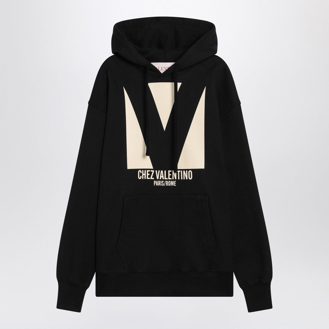 Shirts &amp; Tops XS Valentino - Black sweatshirt with Chez Valentino print Brand