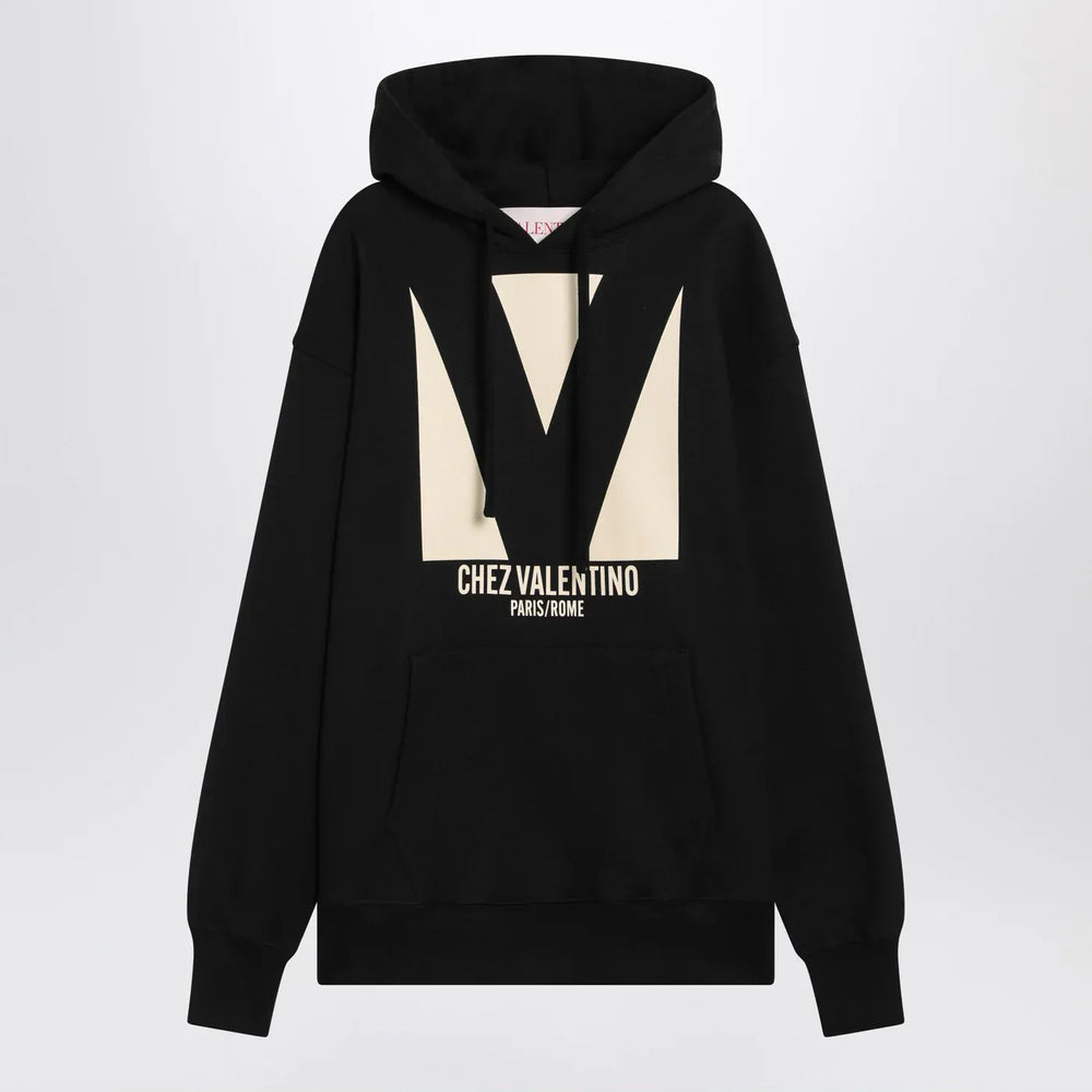 Valentino - Black sweatshirt with Chez Valentino print Brand Shirts & Tops XS