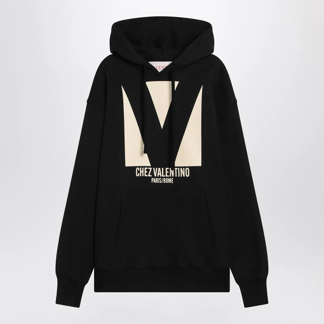 Valentino - Black sweatshirt with Chez Valentino print Brand Shirts &amp; Tops XS