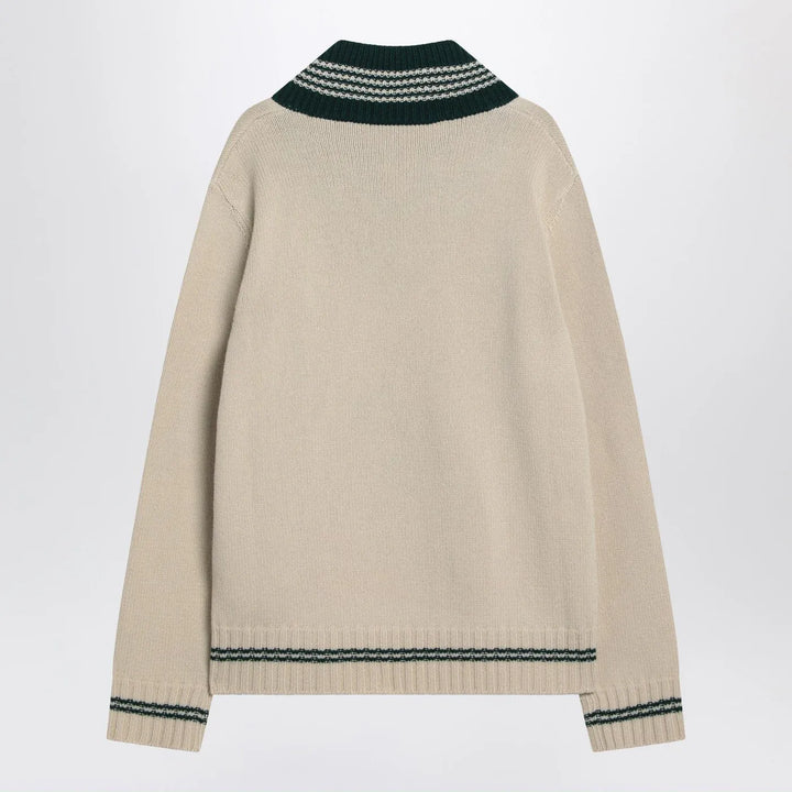 Valentino - Butter-coloured sweater with Le Chien de la Maison embroidery Brand Shirts &amp; Tops