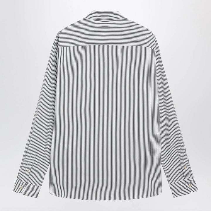 Valentino - Ivory/green striped shirt with Vlogo Brand Shirts &amp; Tops
