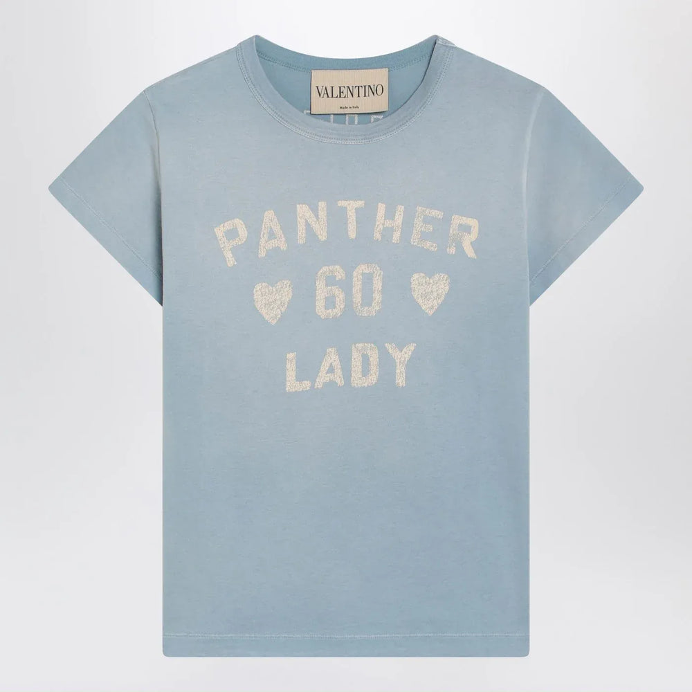 Valentino - Light blue Panther Lady T-shirt Brand Shirts & Tops S