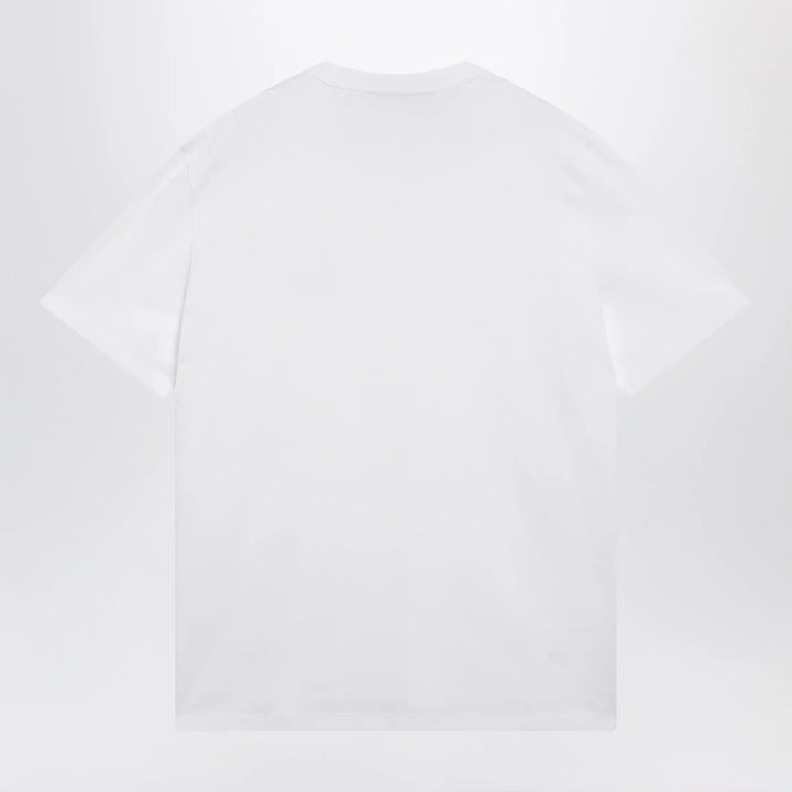 Valentino - White cotton T-shirt with VLogo embroidery Brand Shirts &amp; Tops