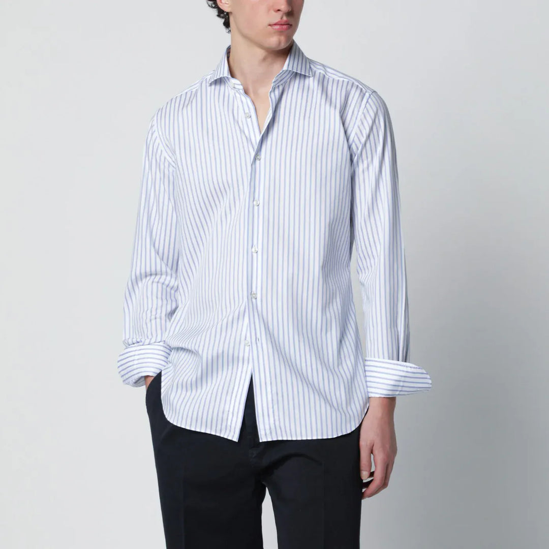 XACUS - Travel Tailor Fit shirt white striped Brand Shirts &amp; Tops 39