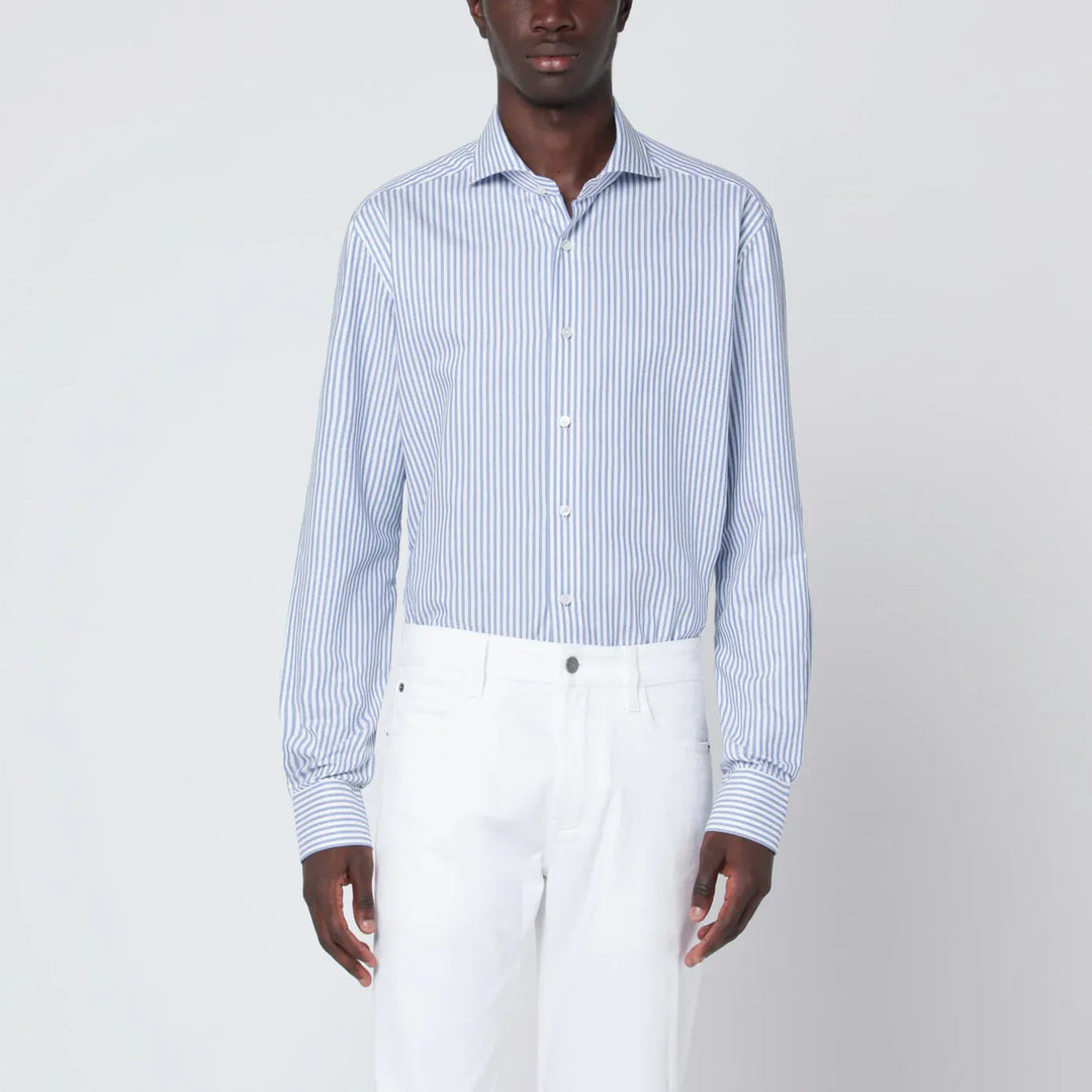XACUS - White Tailor Fit striped Travel shirt Brand Shirts &amp; Tops 39