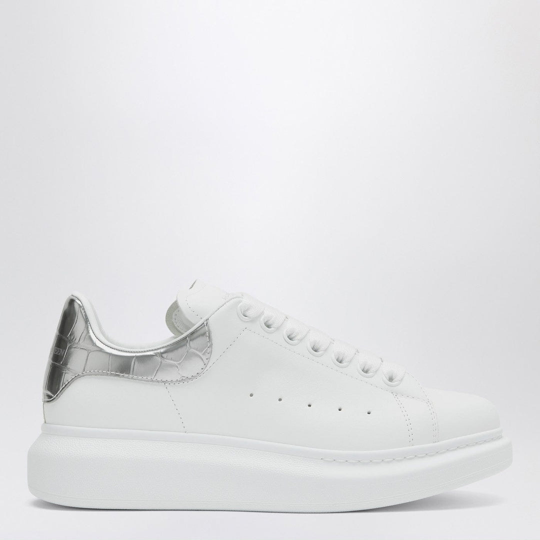 Shoes Alexander McQueen - Oversize sneakers white/silver croc Brand