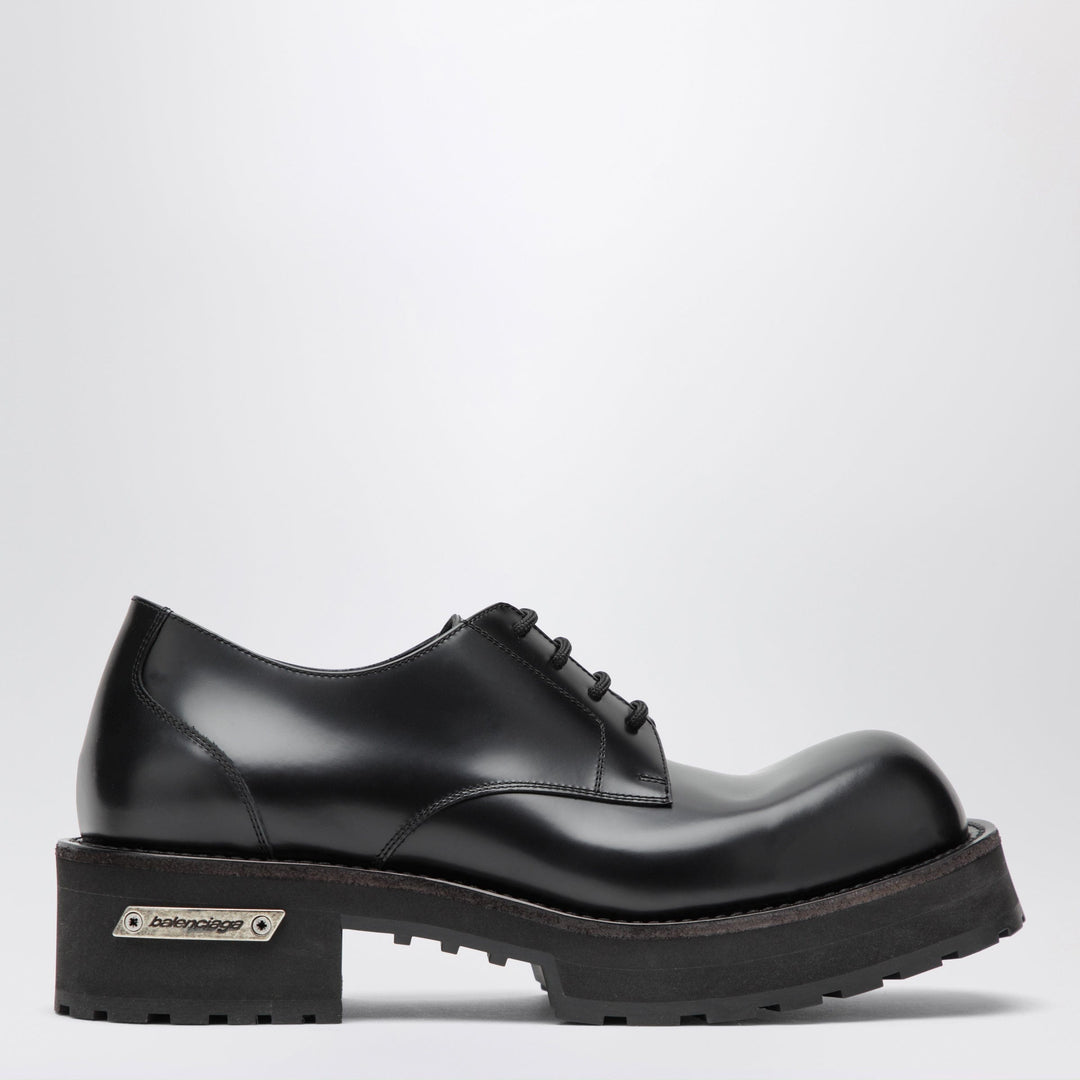 Shoes Balenciaga - Denom derby shoes in calfskin leather Brand