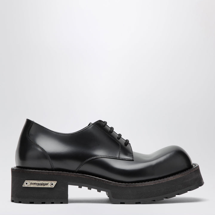 Shoes Balenciaga - Denom derby shoes in calfskin leather Brand