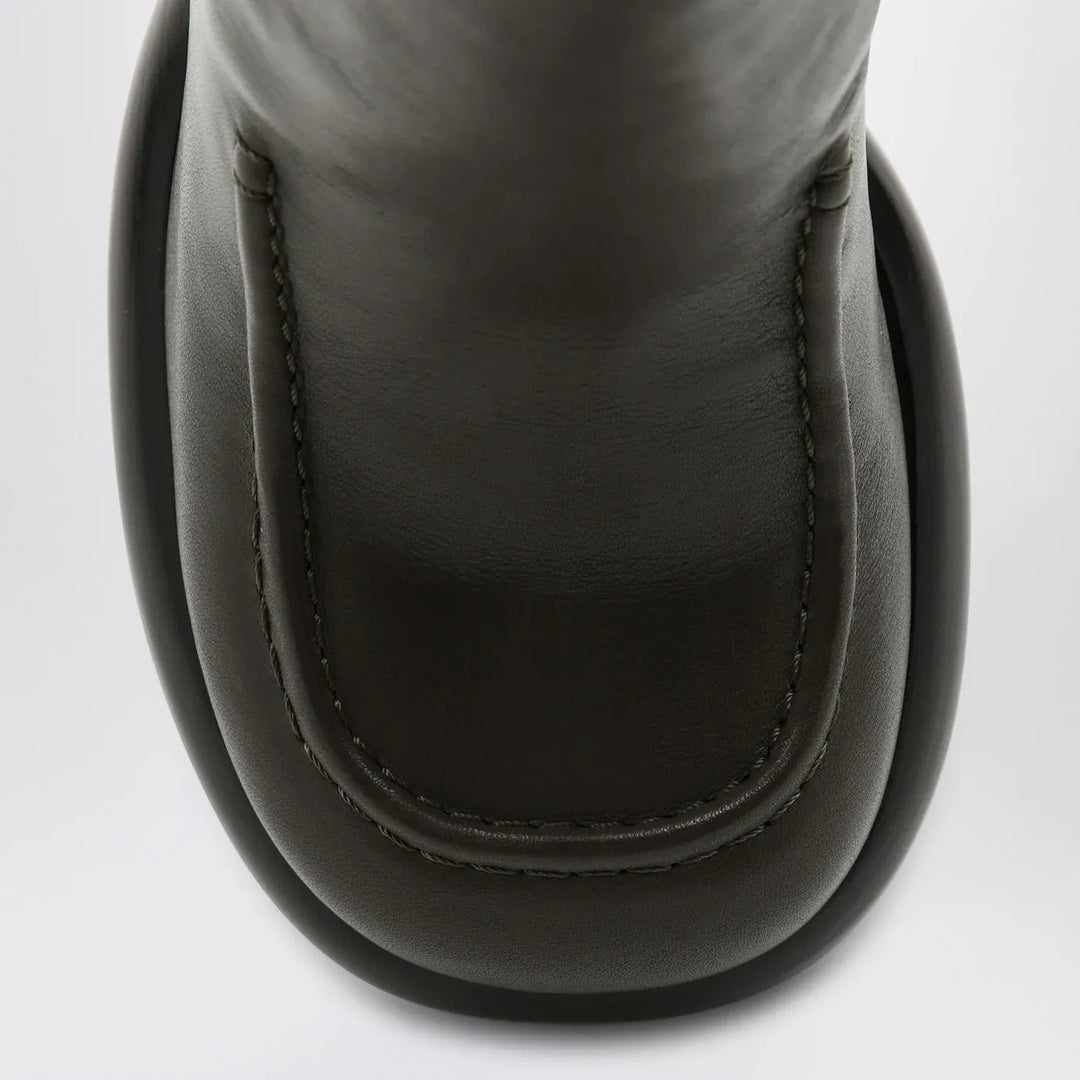Burberry - Chelsea Wedge boot in dark green leather Brand Shoes 38,5 IT