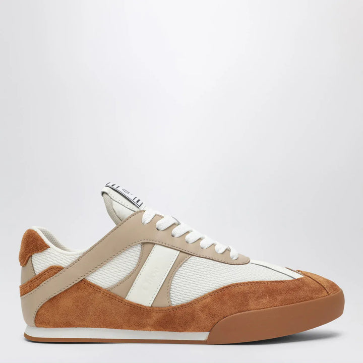 Chloé - Chloé Kick brown and white Sneakers in mesh and leather Brand Shoes
