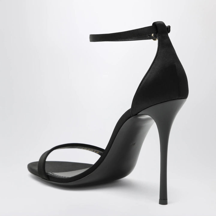 Dolce&amp;Gabbana - Keira sandal in black satin Brand Shoes