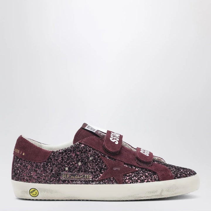 Golden Goose - Old School Sneakers in burgundy glitter Brand Shoes 40