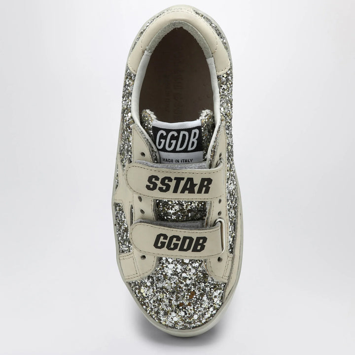 Golden Goose - Old School Sneakers in platinum/cream glitter Brand Shoes