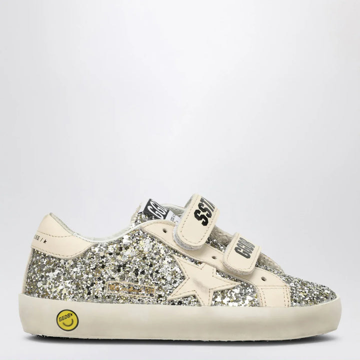 Golden Goose - Old School Sneakers in platinum/cream glitter Brand Shoes 22