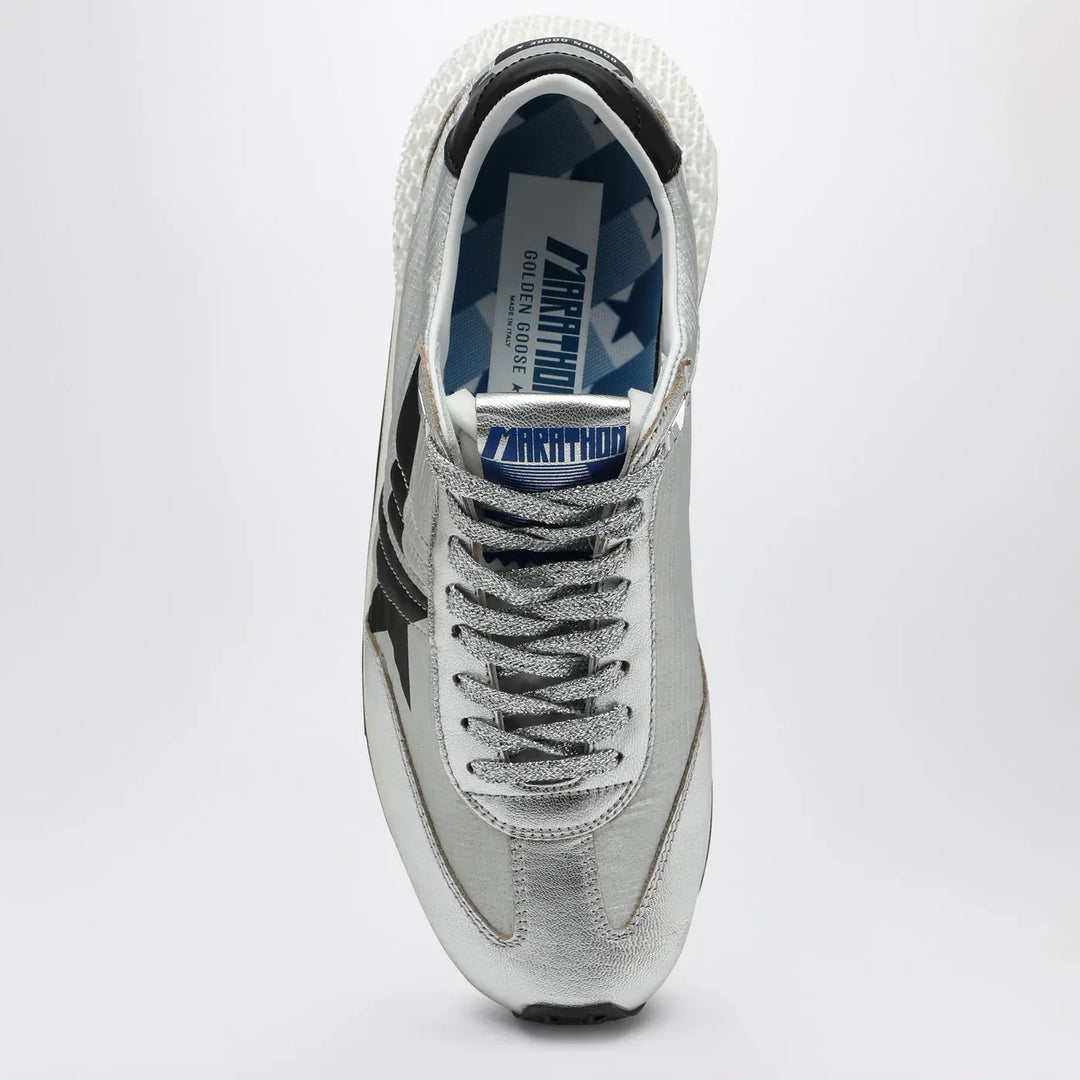 Golden Goose - Sneakers Marathon in nylon ripstop silver Brand Shoes