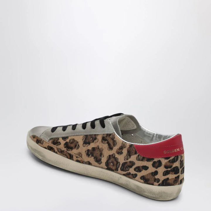 Golden Goose - Super-star Sneakers in leopard-print pony hair Brand Shoes