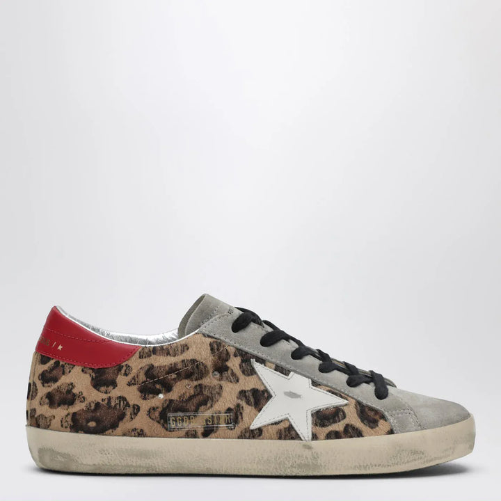 Golden Goose - Super-star Sneakers in leopard-print pony hair Brand Shoes 36 IT