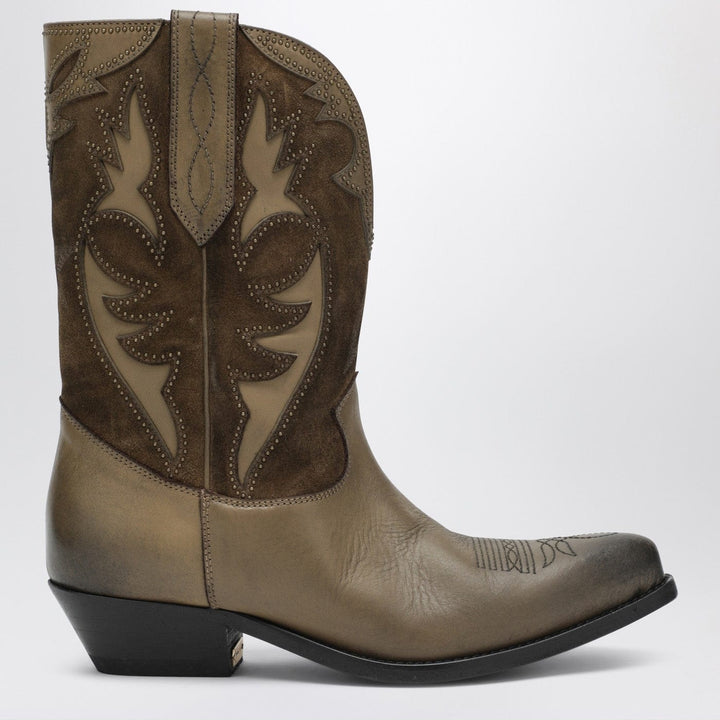 Shoes Golden Goose - Wish Star boots in khaki leather and suede Brand