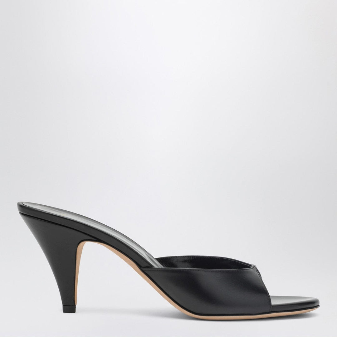 Haze sandal in black leather Brand Shoes