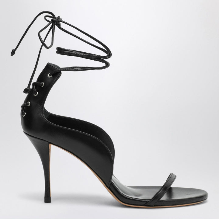 Issa black leather sandals Brand Shoes