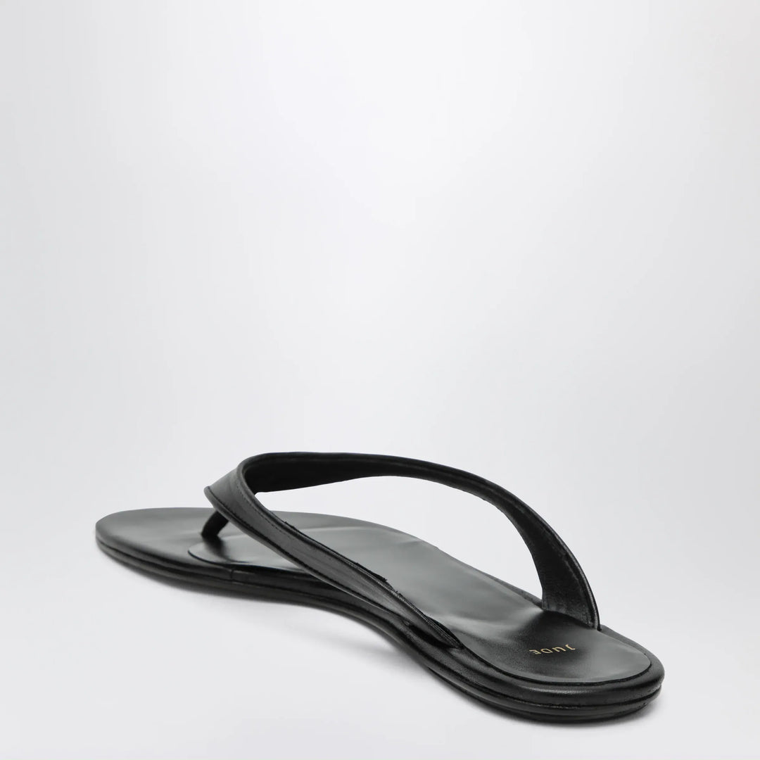 Jude - Black Leather Rue Sandal Brand Shoes