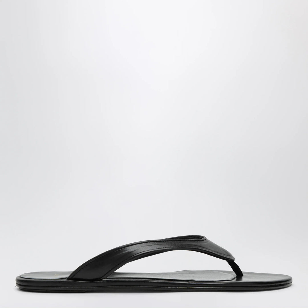 Jude - Black Leather Rue Sandal Brand Shoes 36 IT