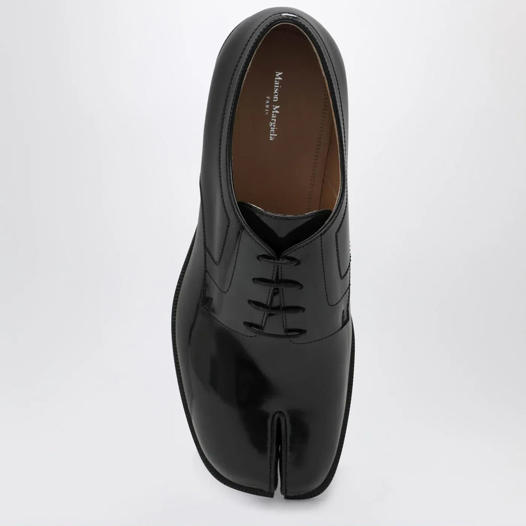 Maison Margiela - Black Tabi lace-up shoe in polished calfskin Brand Shoes