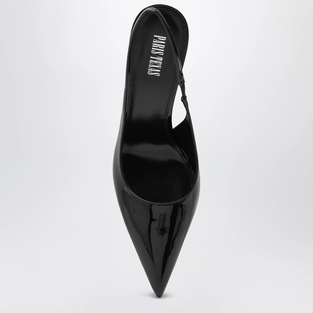 Paris Texas - Lidia slingback pumps in black patent leather Brand Shoes