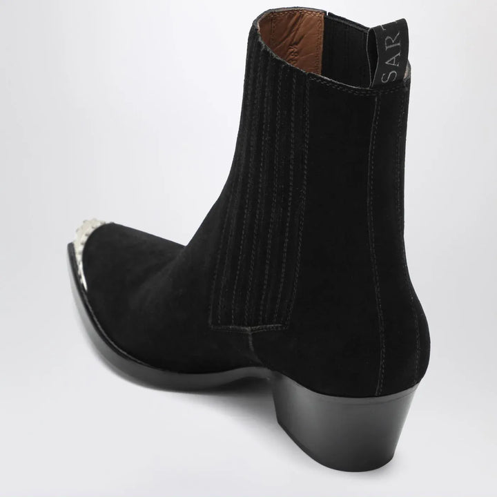 Sartore - Black suede Wax ankle boot Brand Shoes
