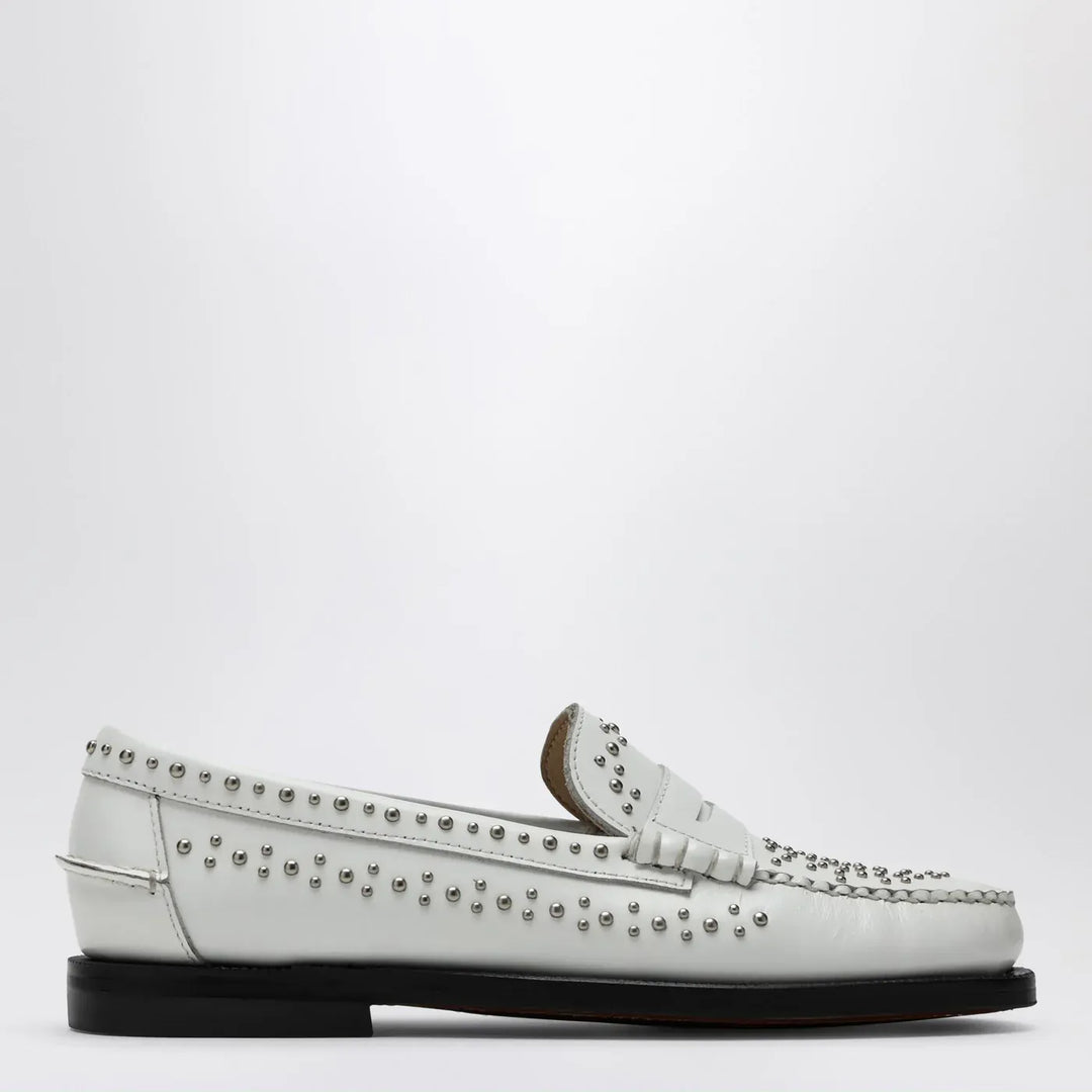 Sebago - Classic Dan loafer white with studs Brand Shoes 6 US
