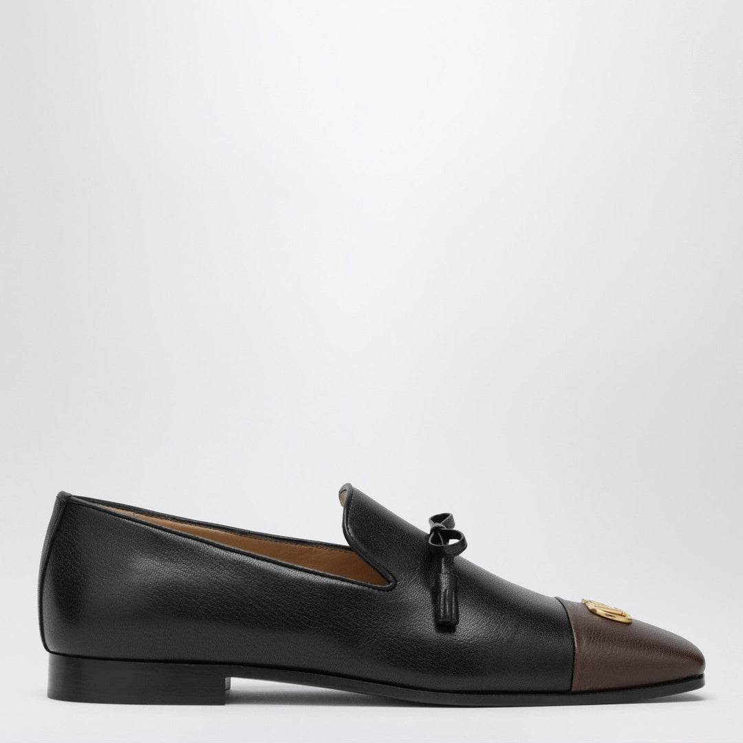 Shoes Valentino Garavani - Babouchoes VLogo Loafers in Leather Brand