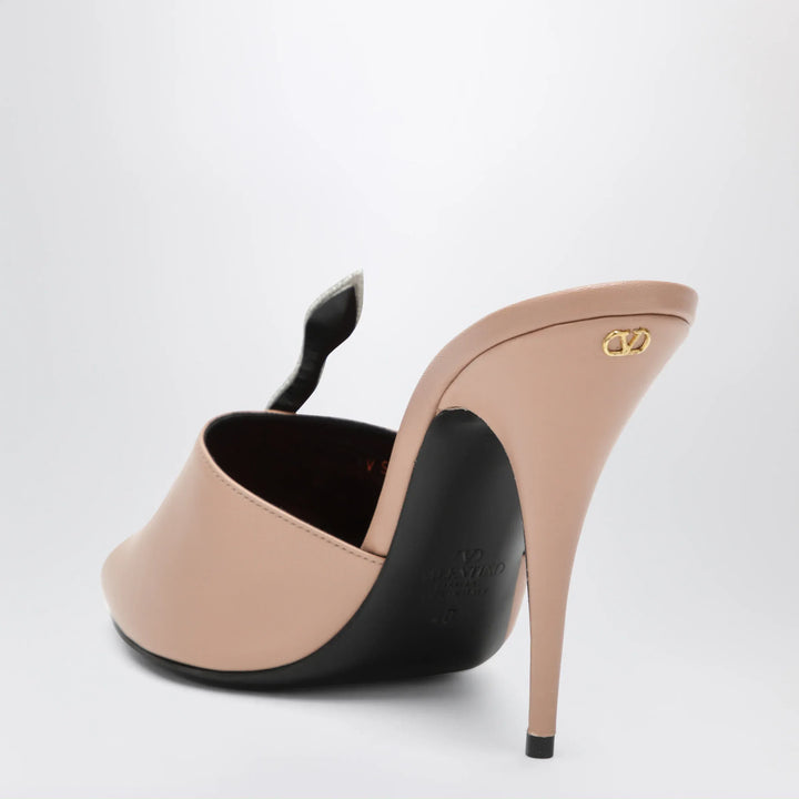 Valentino Garavani - Powder pink Slide sandal Coeur Vipère in kidskin Brand Shoes