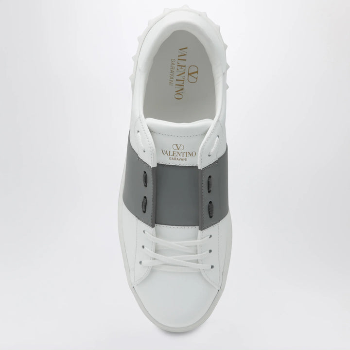 Valentino Garavani - White/Dark Steel Open Sneakers Brand Shoes