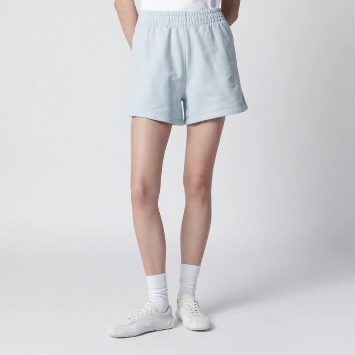 ANINE BING - Light blue cotton Shorts Brand Shorts