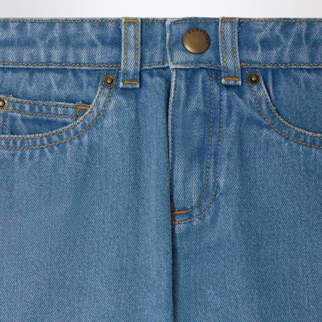 Bonpoint - Elvio blue denim bermuda shorts Brand Shorts